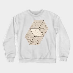 Earth hexagon abstract - Earth sign - The Five Elements Abstract  Symbol Crewneck Sweatshirt